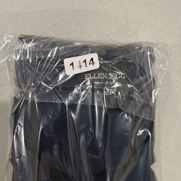 Ellen Figg Top Women 10 Blue Flax‎ Button Front Vintage Shoulder Pads - Picture 12 of 12